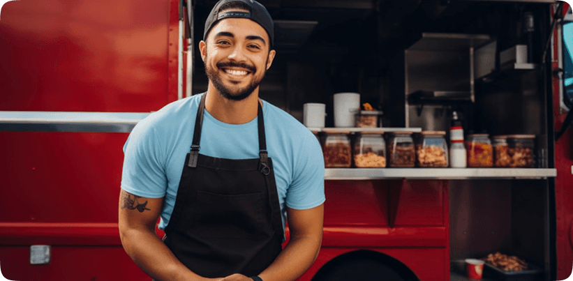 Food truck operator using Pokato