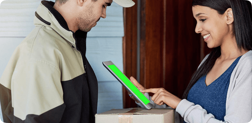 Parcel delivery using Pokato